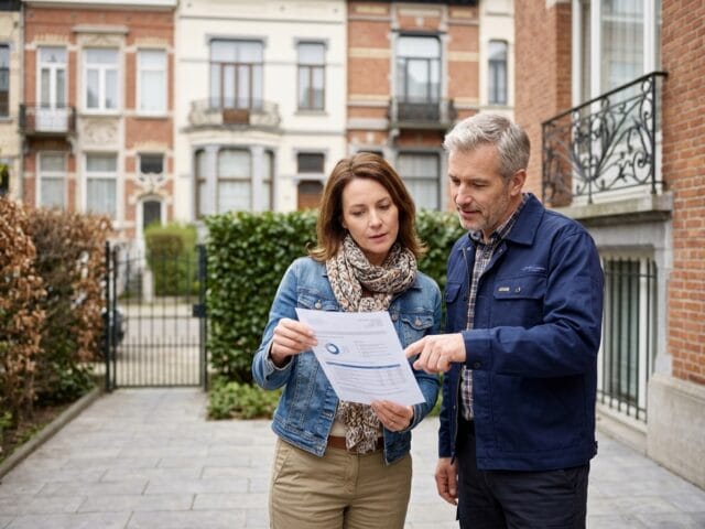 Propriétaire et artisan examinant ensemble un devis de travaux de toiture